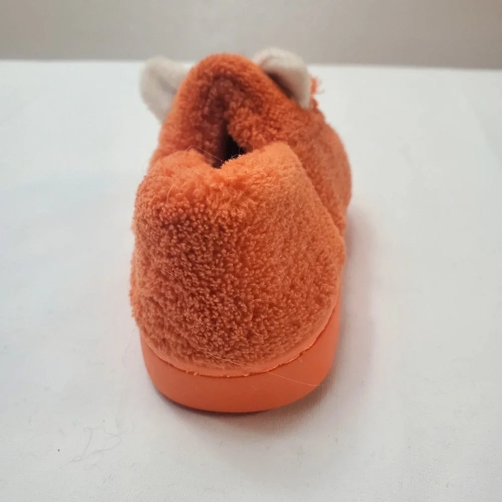 Plush Slippers Dinosaur House Shoes ● Toddler-Girls/Boys Orange ● Size‎ 7